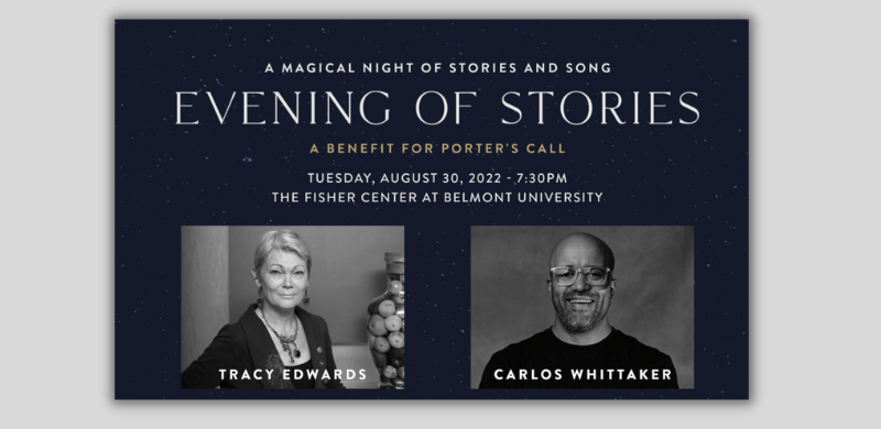 Porter’s Call “Evening Of Stories” Celebrates Annual Benefit with Award-Winning Speakers