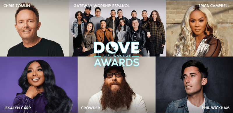 Artistas Anunciados para el la 53ª Edición de los Premios Dove