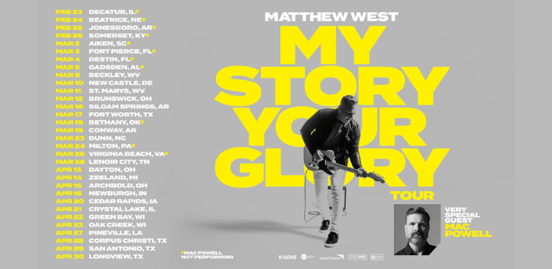 Matthew West Announces Spring 2023 Tour